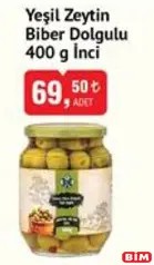 İNCİ YEŞİL ZEYTİN BİBER DOLGULU 400 G